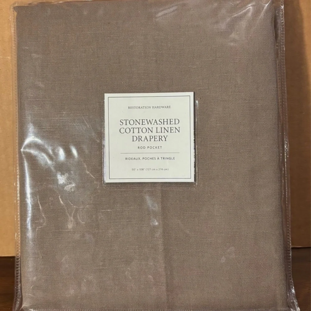 Restoration Hardware - Stonewashed Cotton Linen Drapery